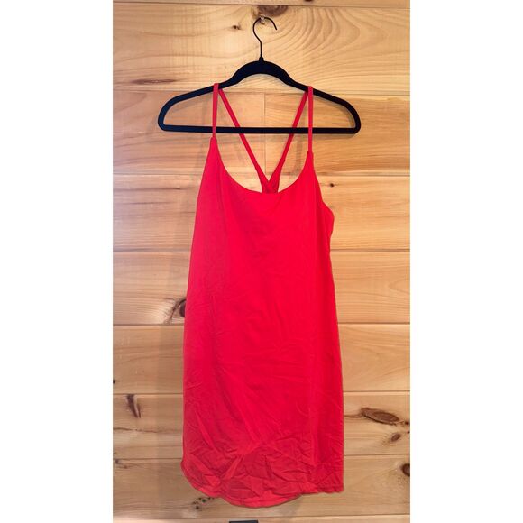 Women's Red A-Line Activewear Dress with Skort - Picture 1 of 3